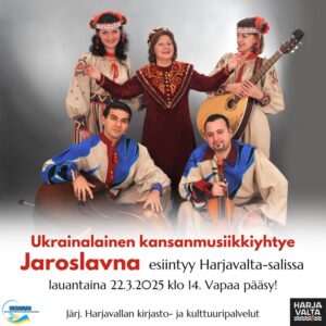 Kuvassa viisihenkinen Jaroslavna-yhtye.